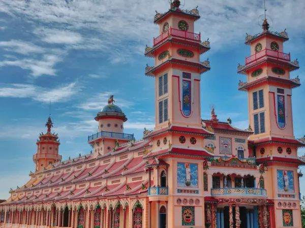 Colourful Cao Dai Temple in Tay Ninh